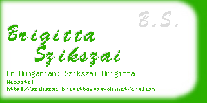 brigitta szikszai business card